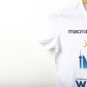 t-shirt bambino bianca celebrativa super coppa ss lazio MACRON - 6