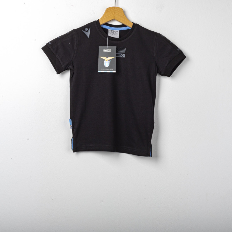 T-SHIRT LAZIO POLYCOTTON NERA BAMBINO 2019/2020 MACRON - 1