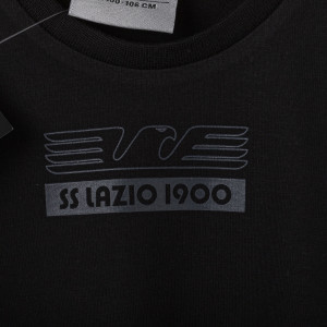 T-SHIRT LAZIO POLYCOTTON NERA BAMBINO 2019/2020 MACRON - 3