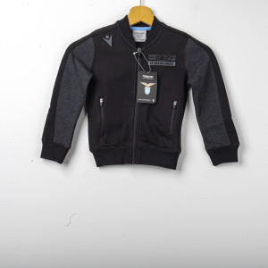 ss lazio jr black degarated round-neck sweatshirt MACRON - 1