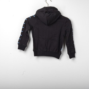 ss lazio black child degarated full zipper hooded sweatshirt MACRON - 2