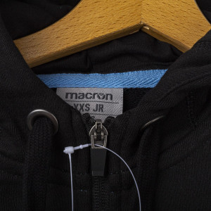 ss lazio black child degarated full zipper hooded sweatshirt MACRON - 8