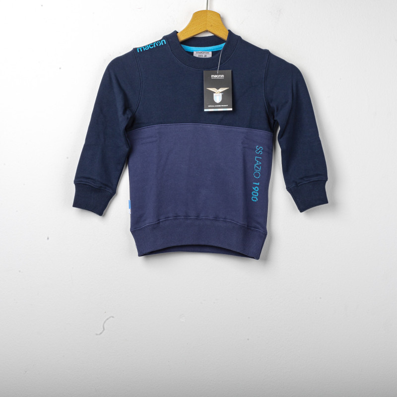 SS LAZIO FELPA GIROCOLLO BLU 2018/2019 MACRON - 1