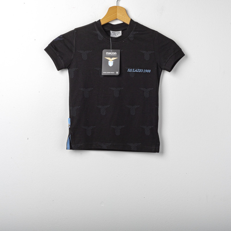 t-shirt bambino ss lazio nera 2020 MACRON - 1