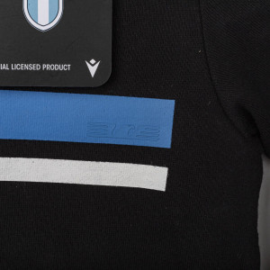 FELPA LAZIO FULL ZIP CON CAPPUCCIO NERA 2020/2021 MACRON - 6