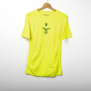 maglia a compressione away manica corta ss lazio giallo fluo 2019/2020 MACRON - 1