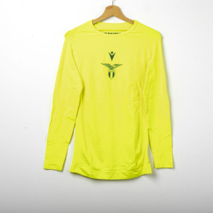 maglia a compressione away ml ss lazio giallo fluo 2019/2020 MACRON - 1