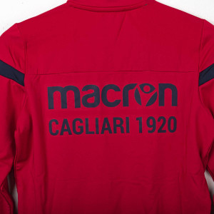 FELPA BAMBINO ALLENAMENTO GIROCOLLO CAGLIARI ROSSA/BLU NAVY 2017/2018 MACRON - 18
