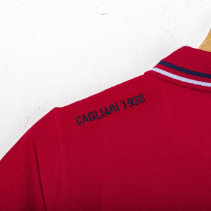 POLO BAMBINO ROSSA/BLU NAVY/BIANCA CAGLIARI MACRON - 13