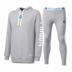 ssc napoli women's hooded pyjama suit grey Homewear s.r.l. - 1