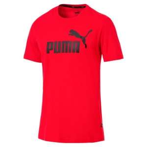 t-shirt rossa puma logo tee PUMA - 1