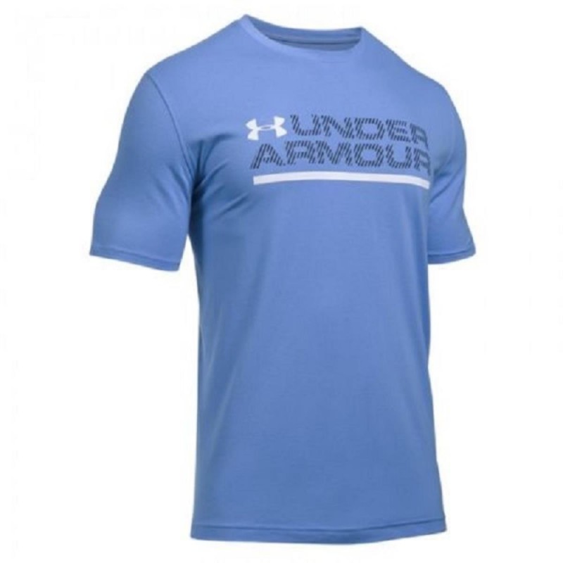 t-shirt azzurra wordmark under armour UNDER ARMOUR - 1