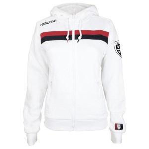 FELPA DONNA FULL ZIP BIANCA CAGLIARI MACRON - 1