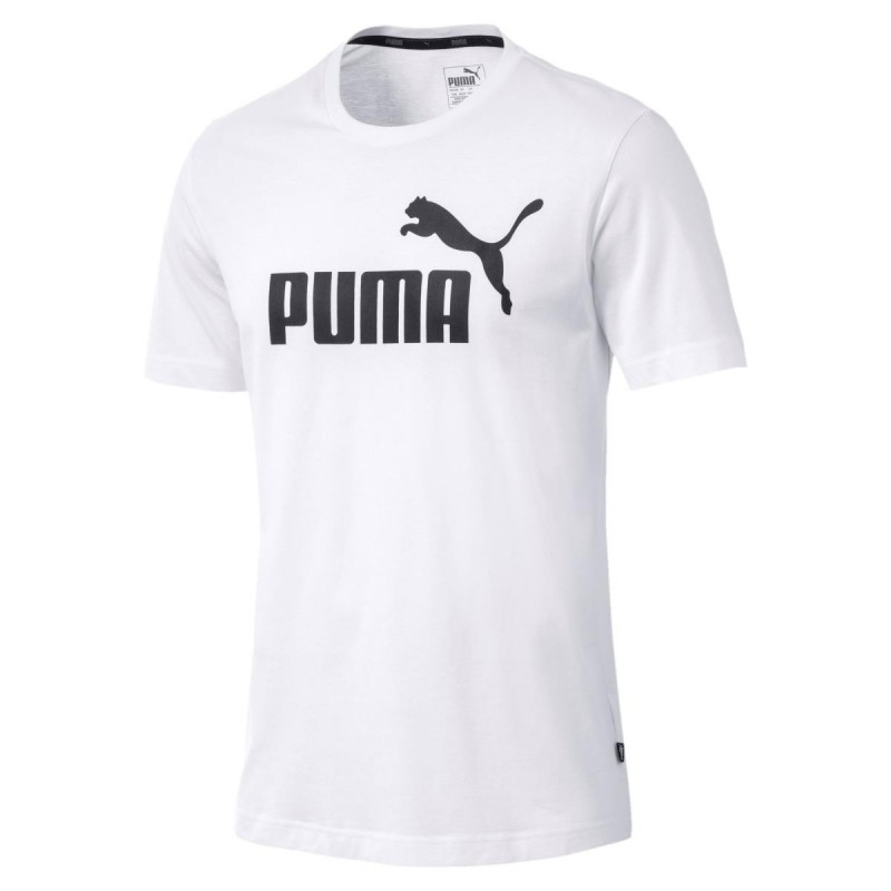 t-shirt bianca puma logo tee PUMA - 1