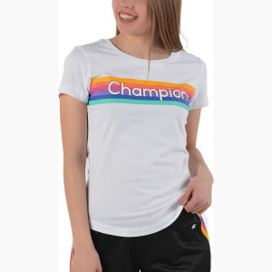t-shirt rainbow bianca donna champion CHAMPION - 1