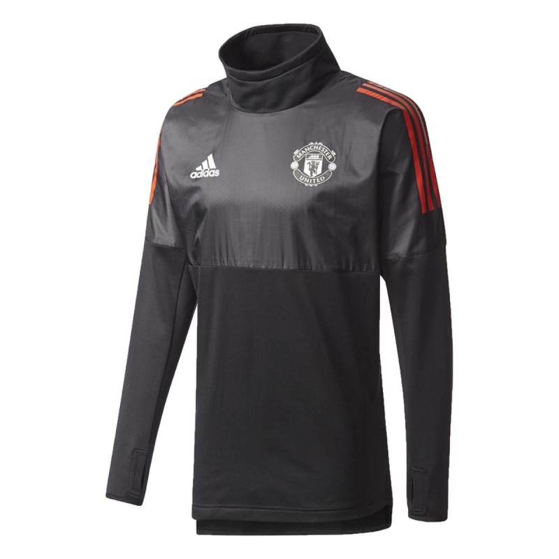 MANCHESTER UNITED TRAINING BLACK SWEATSHIRT ADIDAS - 1