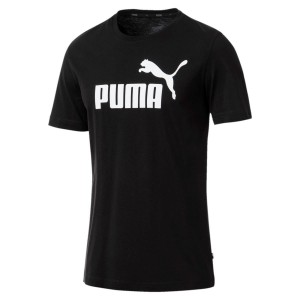 t-shirt nera puma logo tee PUMA - 1
