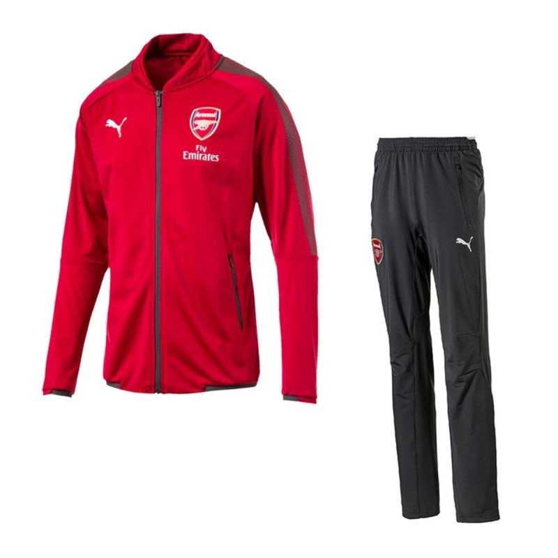 tuta ufficiale rossa full zip arsenal 2017/2018 PUMA - 1