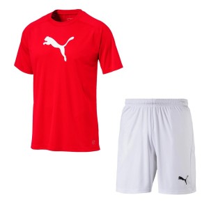 completo t-shirt e short puma rosso/bianco PUMA - 1