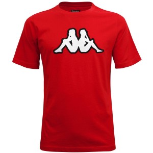 t-shirt rossa logo kappa KAPPA - 1