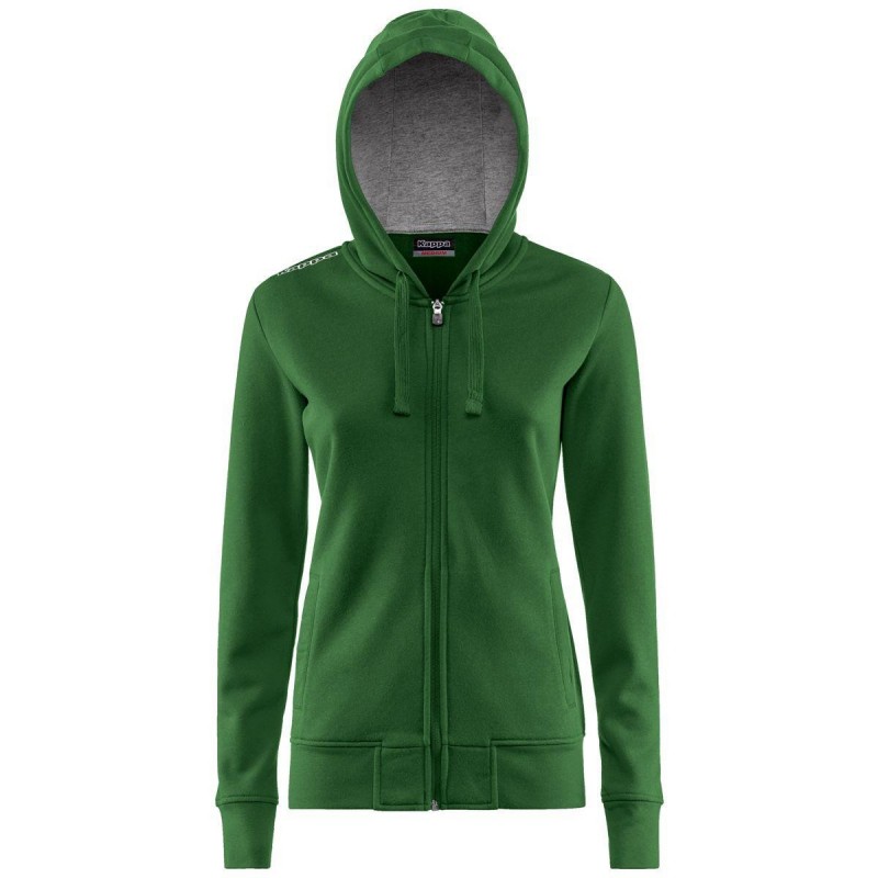 felpa donna con cappuccio verde kappa KAPPA - 1