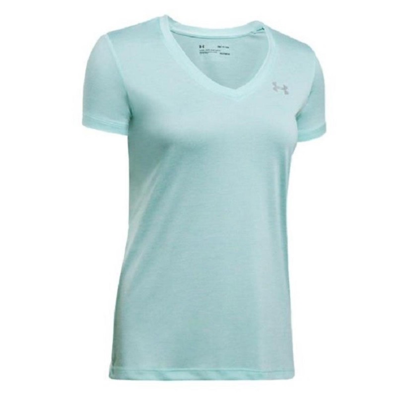 t-shirt verde chiaro donna tech under armour UNDER ARMOUR - 1