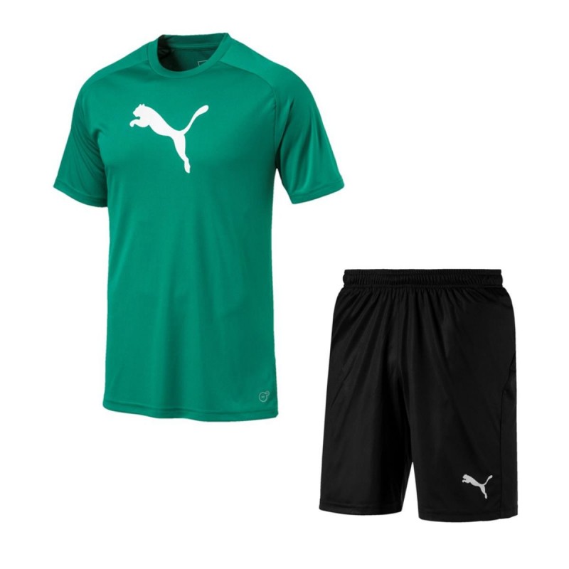 completo t-shirt e short puma verde/nero PUMA - 1