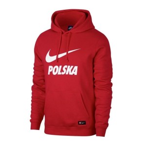 felpa con cappuccio rossa polonia NIKE - 1