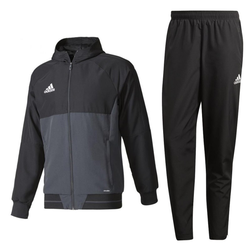 tuta con cappuccio nero/grigia adidas ADIDAS - 1