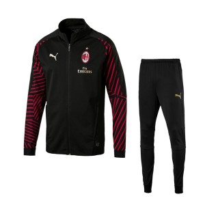 TUTA FULL ZIP NERA AC MILAN PUMA - 1