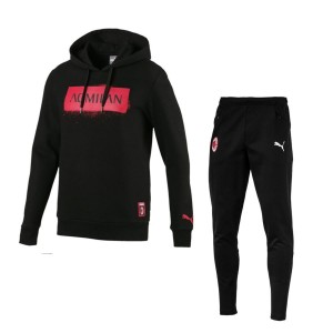 TUTA FELPATA NERA AC MILAN PUMA - 1