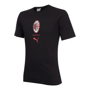 T-SHIRT GIROCOLLO NERA BAMBINO AC MILAN PUMA - 1