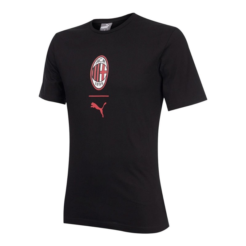 T-SHIRT GIROCOLLO NERA BAMBINO AC MILAN PUMA - 1
