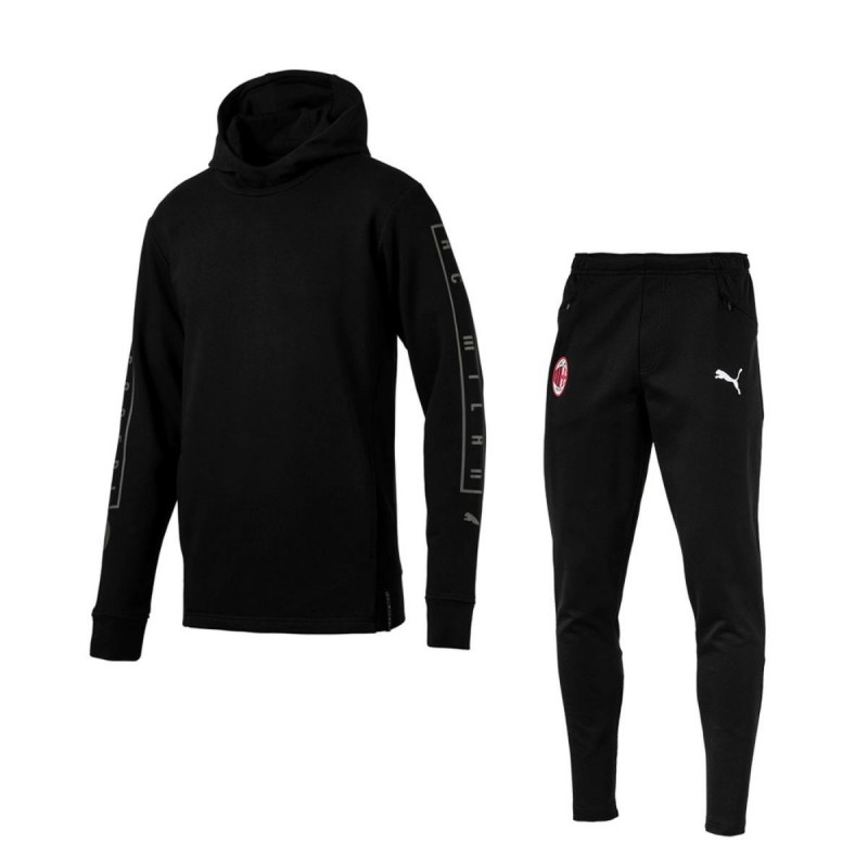 TUTA FELPATA FAN NERA AC MILAN