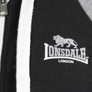 tuta sportiva con cappuccio nera/grigia lonsdale LONSDALE - 2