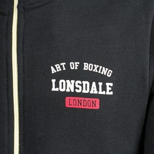 tuta felpata nera full zip lonsdale LONSDALE - 2