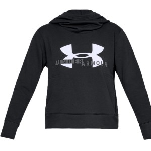felpa con cappuccio nera donna under armour UNDER ARMOUR - 1