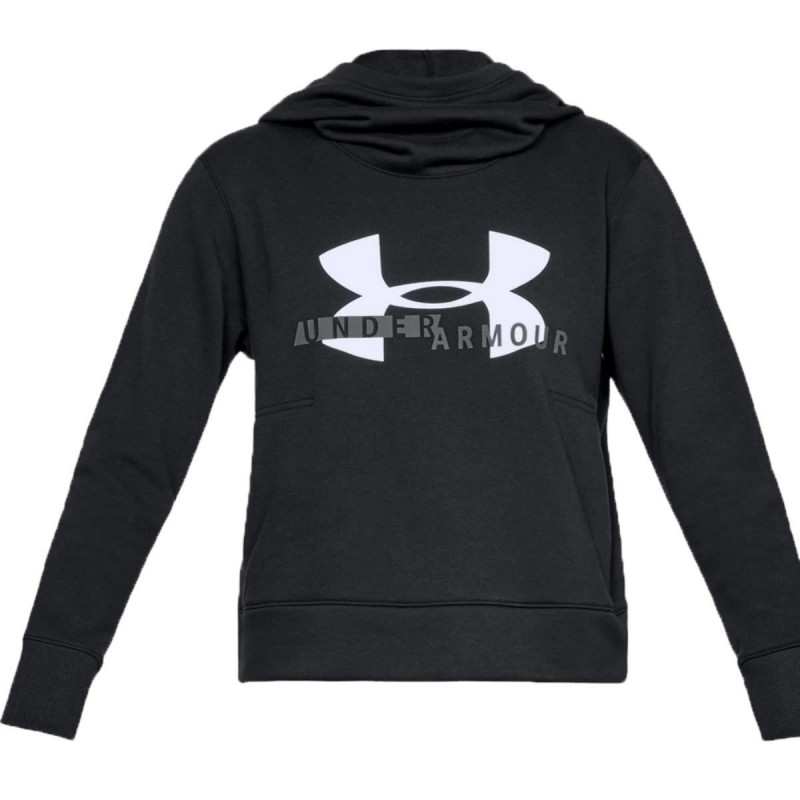 felpa con cappuccio nera donna under armour UNDER ARMOUR - 1