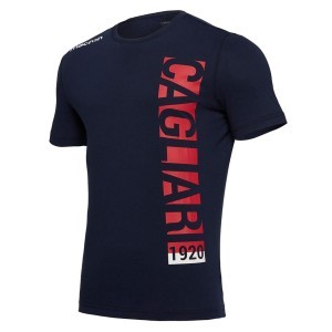 T-SHIRT NAVY GIROCOLLO CAGLIARI MACRON - 1