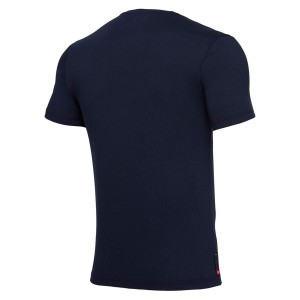 T-SHIRT NAVY GIROCOLLO CAGLIARI MACRON - 2