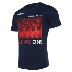 T-SHIRT FAN NAVY BFC BOLOGNA MACRON - 1