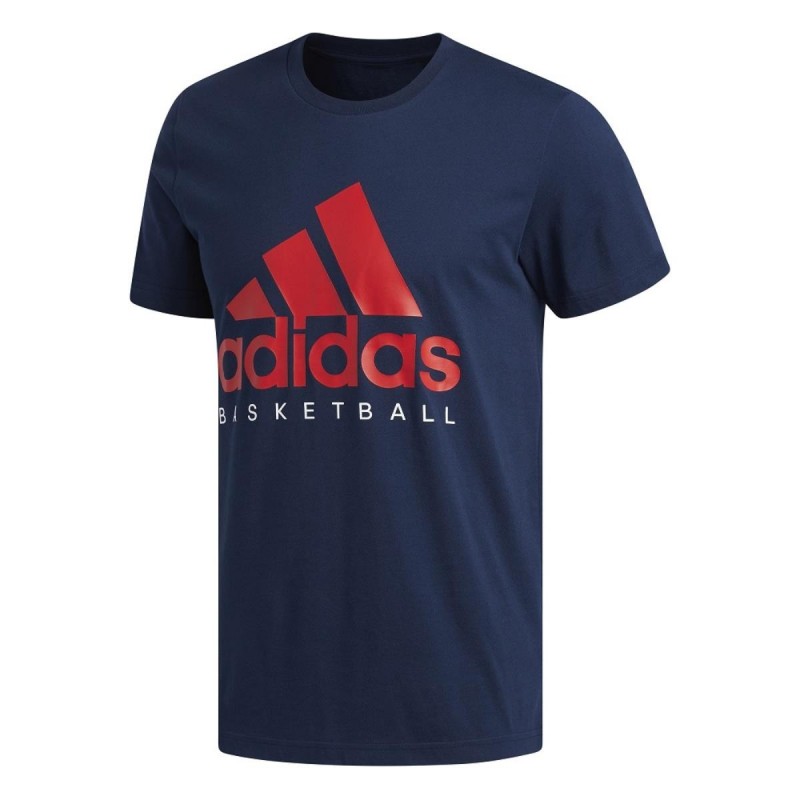 t-shirt blu/rossa adidas ADIDAS - 1