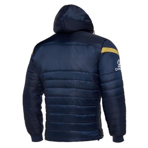giacca full zip con cappuccio blu/oro rugby italia MACRON - 2