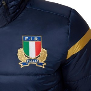 giacca full zip con cappuccio blu/oro rugby italia MACRON - 3
