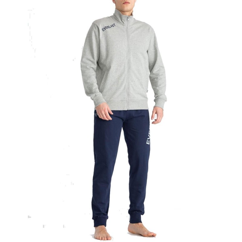 FLEECE FULL ZIP TRACKSUIT GRAY/NAVY EVERLAST EVERLAST - 1