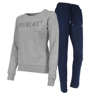 TUTA FELPATA DONNA GIROCOLLO GRIGIO/BLU EVERLAST EVERLAST - 1