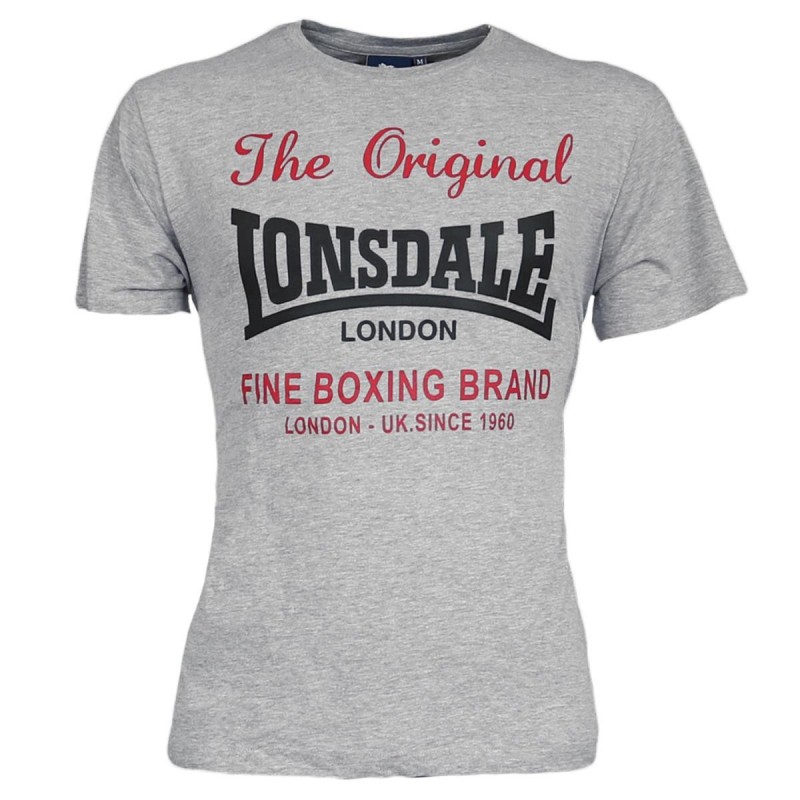 t-shirt girocollo grigia the original lonsdale LONSDALE - 1