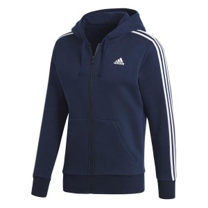 felpa training con cappuccio full zip blu adidas ADIDAS - 1