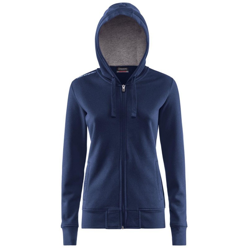 kappa felpa con cappuccio e zip blu kappa felpa con cappuccio e zip blu