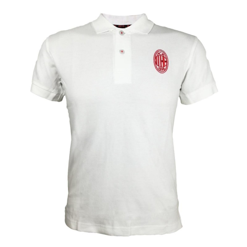 POLO PIQUET BIANCA AC MILAN SABOR - 1